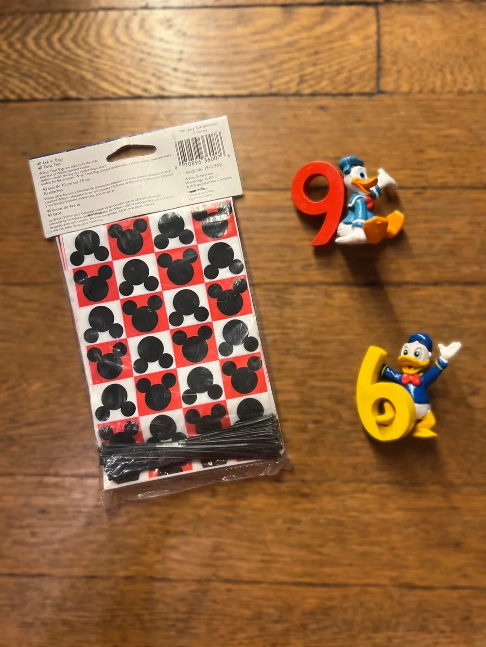 Disney Mickey Mouse Treat Bags and Cake Toppers